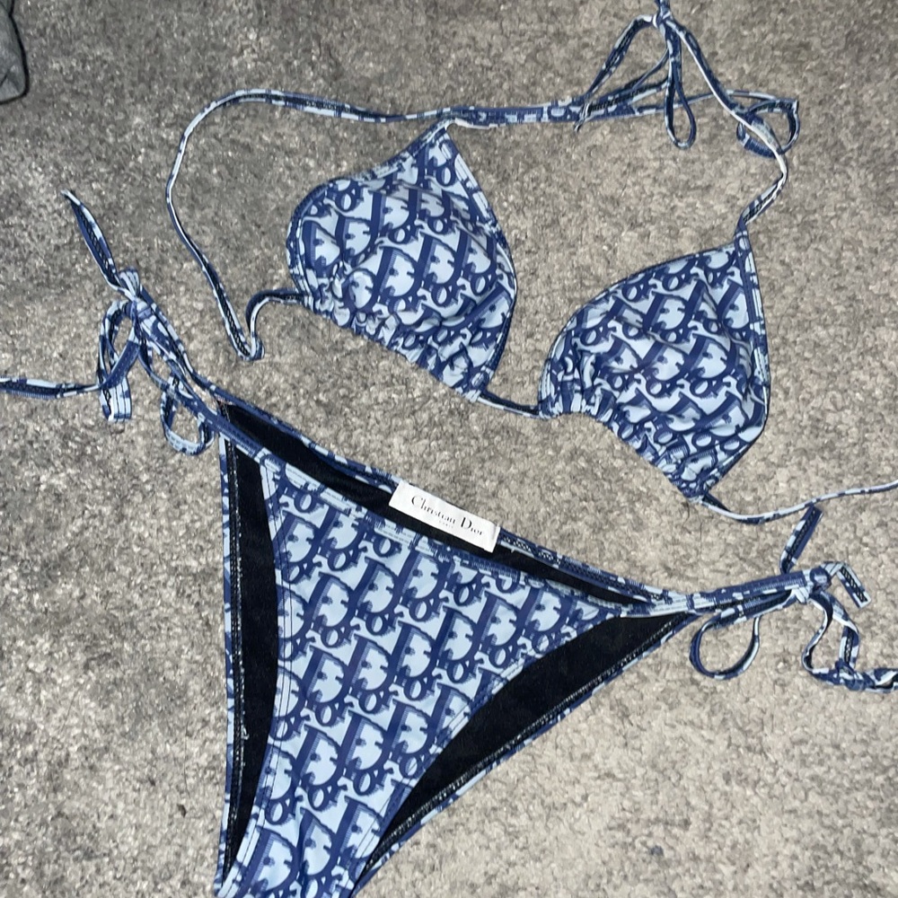 Blue design bathing suit